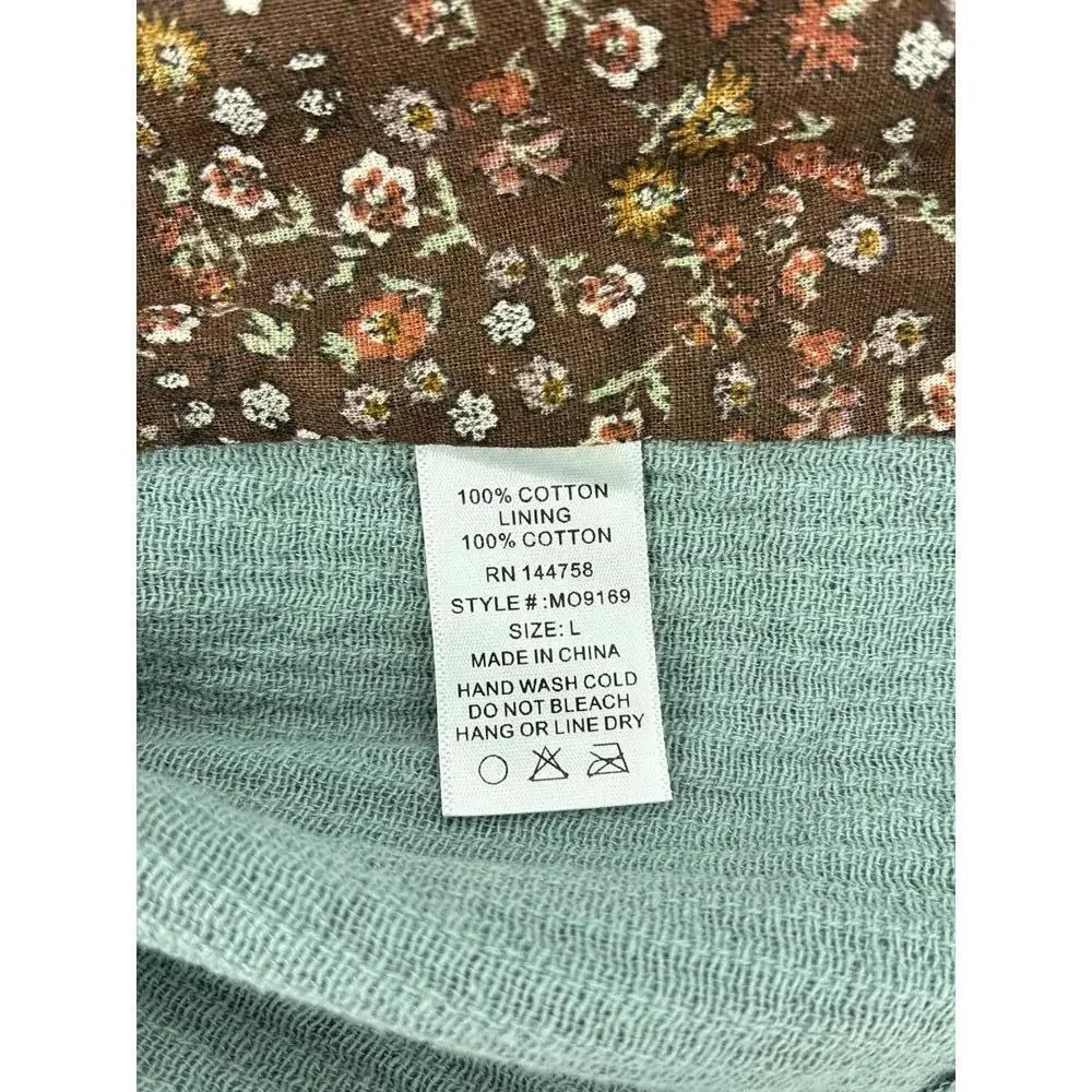 Ott Light Mint Green Ribbed Double Button Blazer with Floral Lining